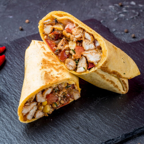 Mexican chicken burrito